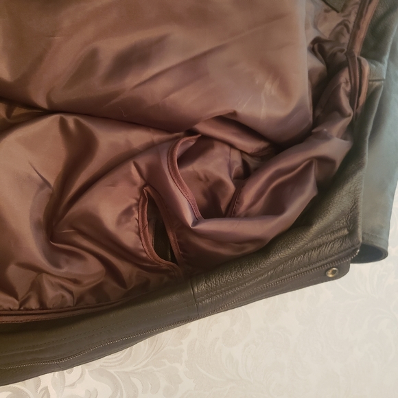 Reeds Lambskin Leather Brown Bomber Jacket Coat 2xxl 2 Extra Large⁸ - Picture 9 of 14